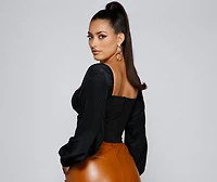 Night-Out Chic Corset Crop Top