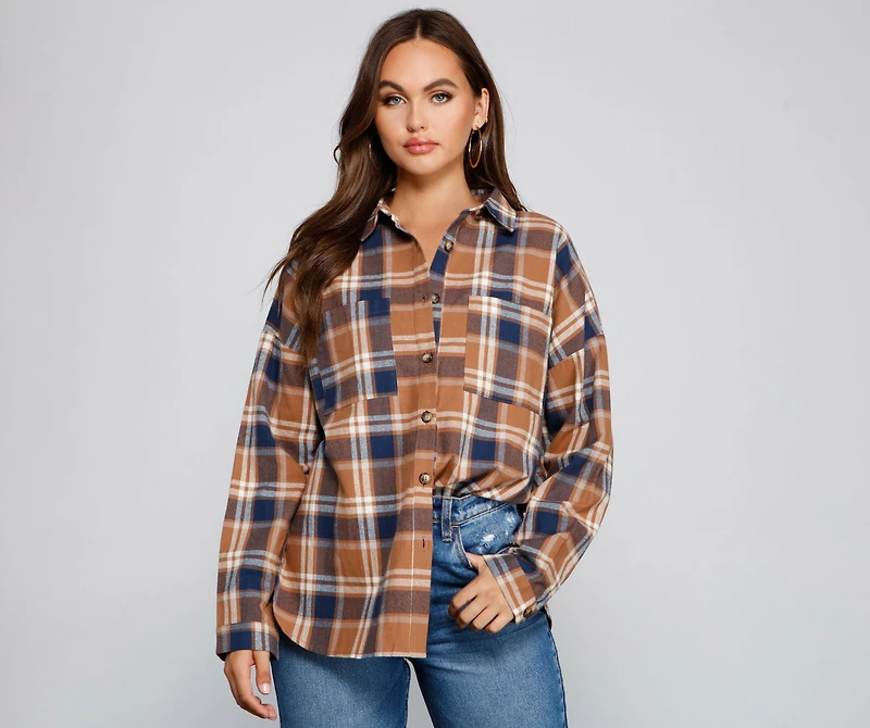 Button Up Fab Flannel Top