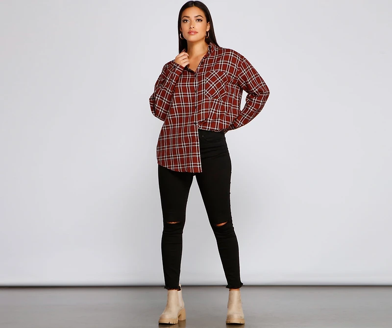 Mad About It Plaid Button Down Shirt