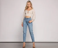 Cover Me Florals O-Ring Crop Top