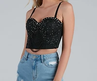 Embellished and Elevated Cropped Bustier