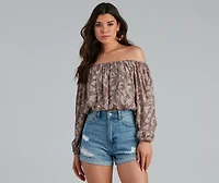 Effortless Beauty Boho Cropped Blouse