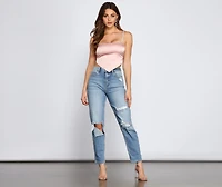 Add Some Sparkle Satin Scarf Top