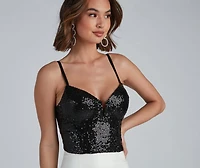 Bring The Dazzle Sequin Bustier