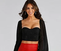 Reign The Night Heatstone Chiffon Top