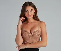 So Adored Pearl Beaded Bustier