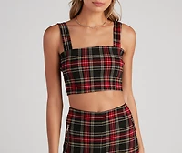 Perfect Plaid Crop Tank