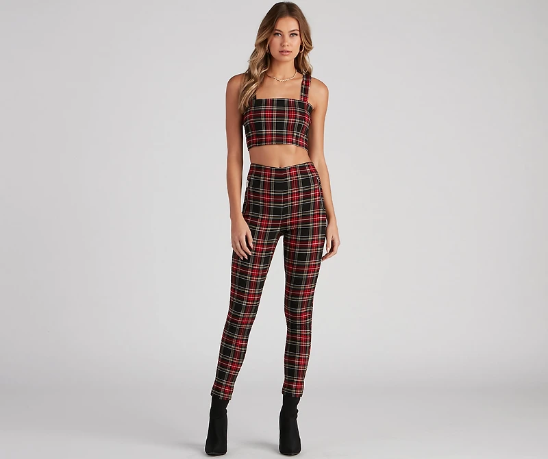 Perfect Plaid Crop Tank