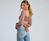 Effortlessly Pretty Cropped Blouse
