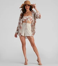 Blushing Tropics Bandeau Top