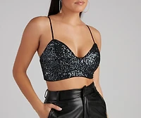 Glitzy Moment Sequin Knit Top