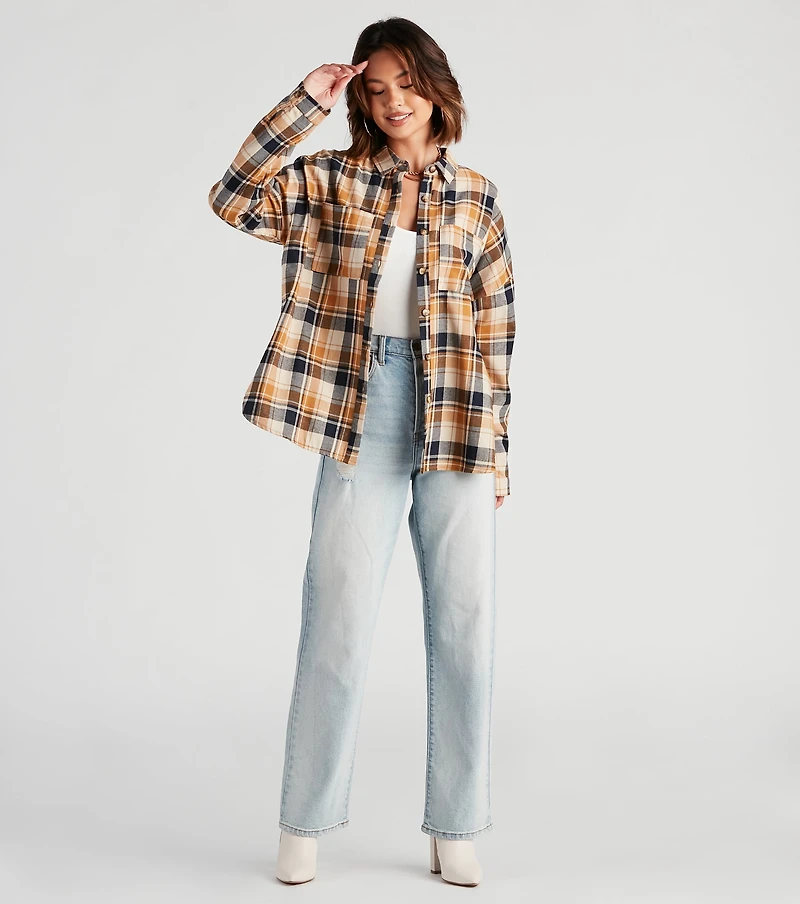 Button Up Fab Flannel Top