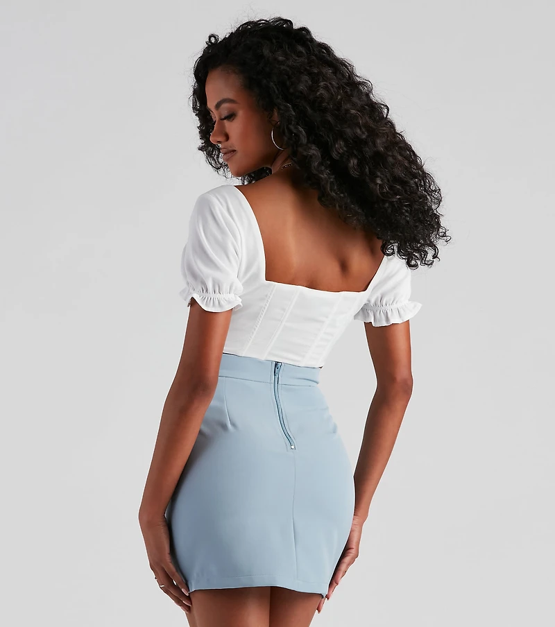 If You Pleats Crepe Bustier