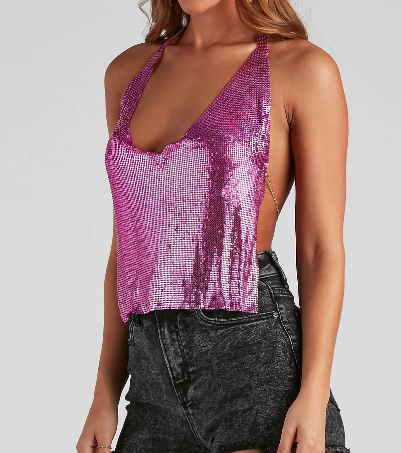 You've Got Mail Chain Halter Top