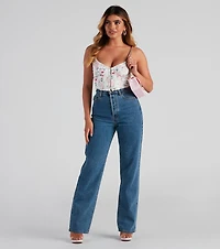 Cue Floral Sweetheart Bustier