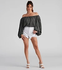 Bohemian Darling Geometric Top