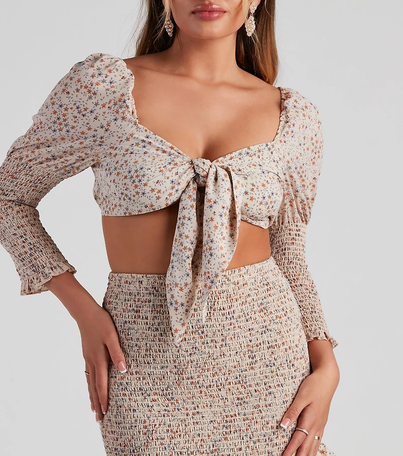 The Cutest Look Floral Crop Top
