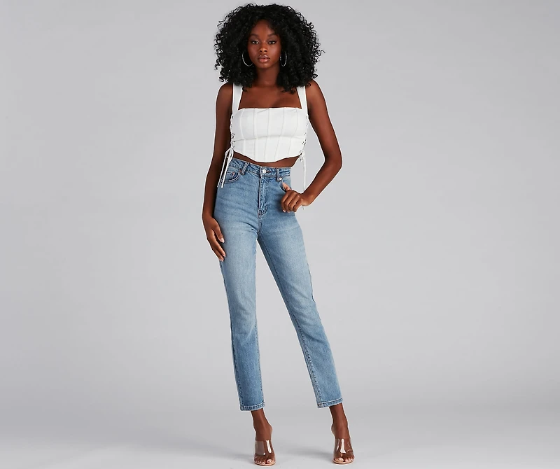 Another Drink Lace-Up Ponte Bustier