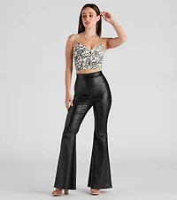 Vibe Paisley Corset Crop Top