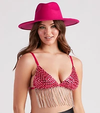 Desert Babe Beaded Fringe Bra Top