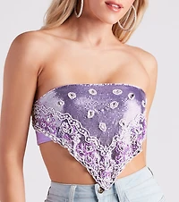 Festival Babe Chainmail Bandana Tube Top