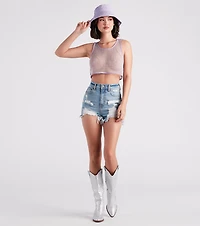 Fishing For Compliments Rhinestone Tank Top