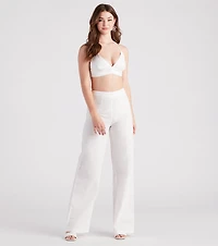 Meet The Hamptons Linen Crop Top