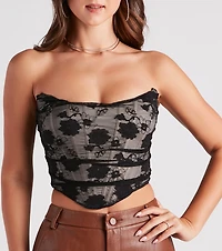Love Me Lace Mesh Corset Top
