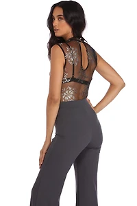 Metallic Floral Bodysuit