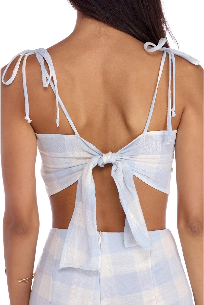 Plaid Romance Crop Top