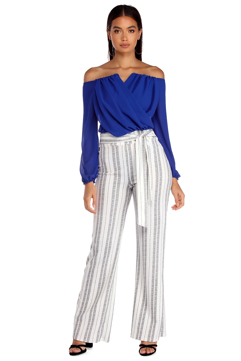 Sophisticated Chiffon Strapless Top