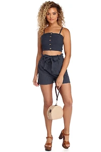 Sweetheart Stripes Crop Top