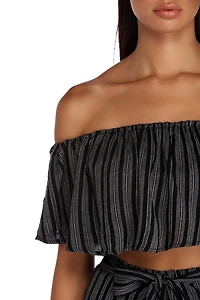 Confident Stripes Crop Top