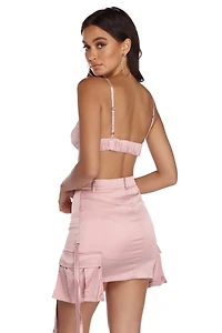 Feeling You Satin Crop Top