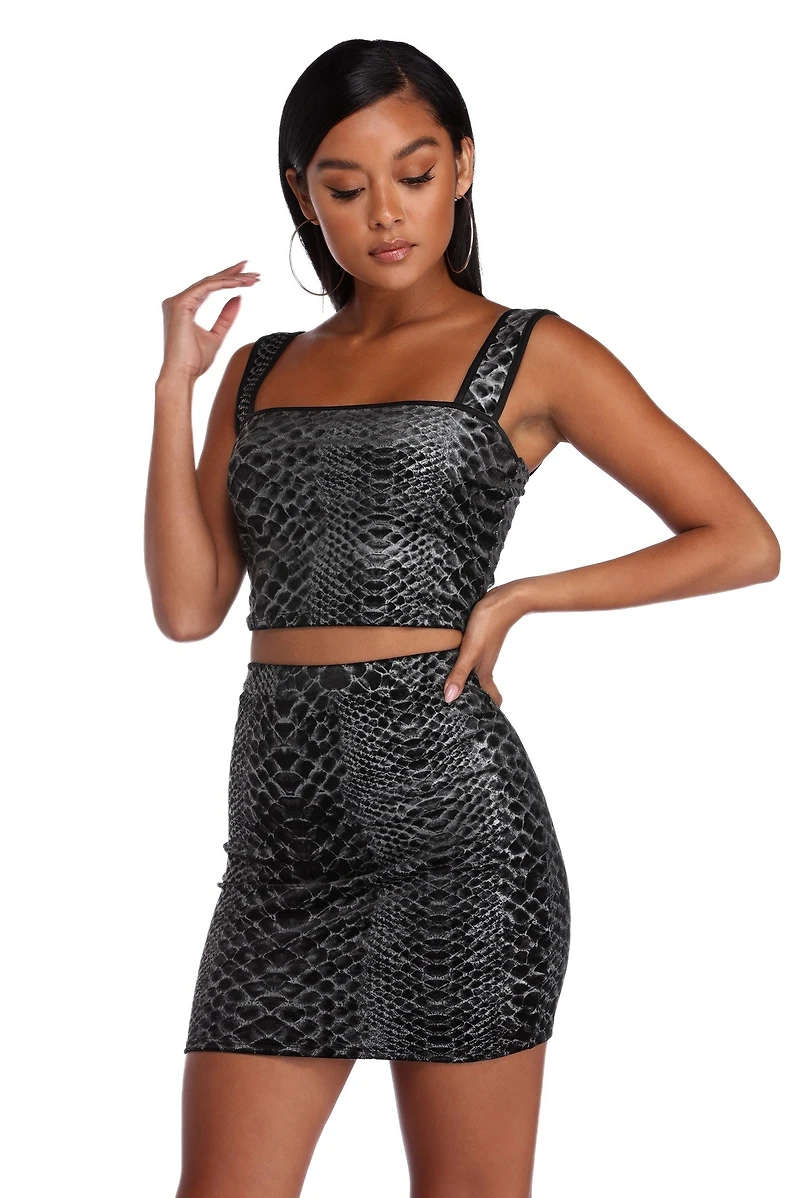 Snake It Off Crop Top