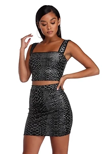Snake It Off Crop Top