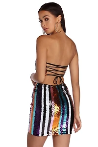 Electric City Sequin Crop Top