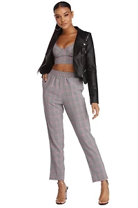 Keep It Check Crop Top
