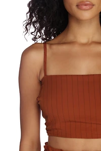 Stylish And Striped Crop Top