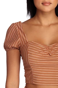 All About The Stripes Crop Top