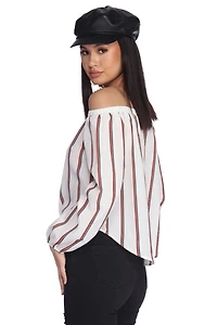 Striped And Hyped Cropped Top