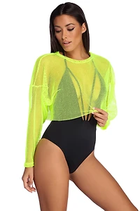 Your Move Fishnet Crop Top