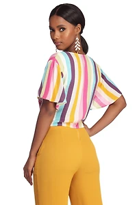 Button Me Up Stripes Top