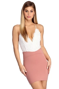 Scalloped Lace Bodysuit