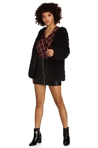 Plaid For Success Surplice Top