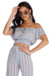 Styled Stripes Crop Top
