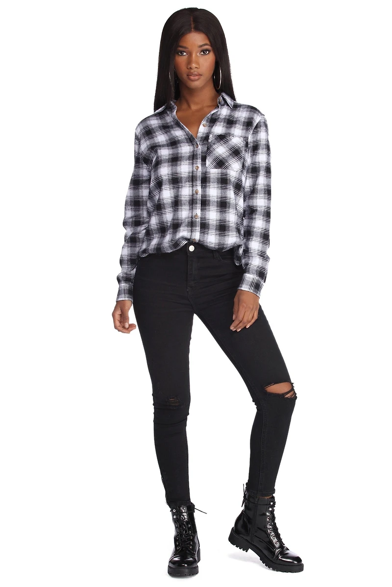 Plaid For Keeps Button Up Shirt