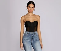 Off The Chain Mesh Bustier