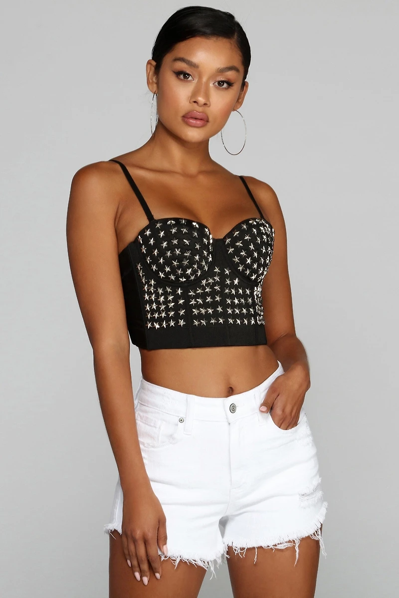 Star Hand Studded Bustier