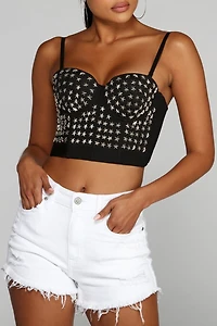 Star Hand Studded Bustier
